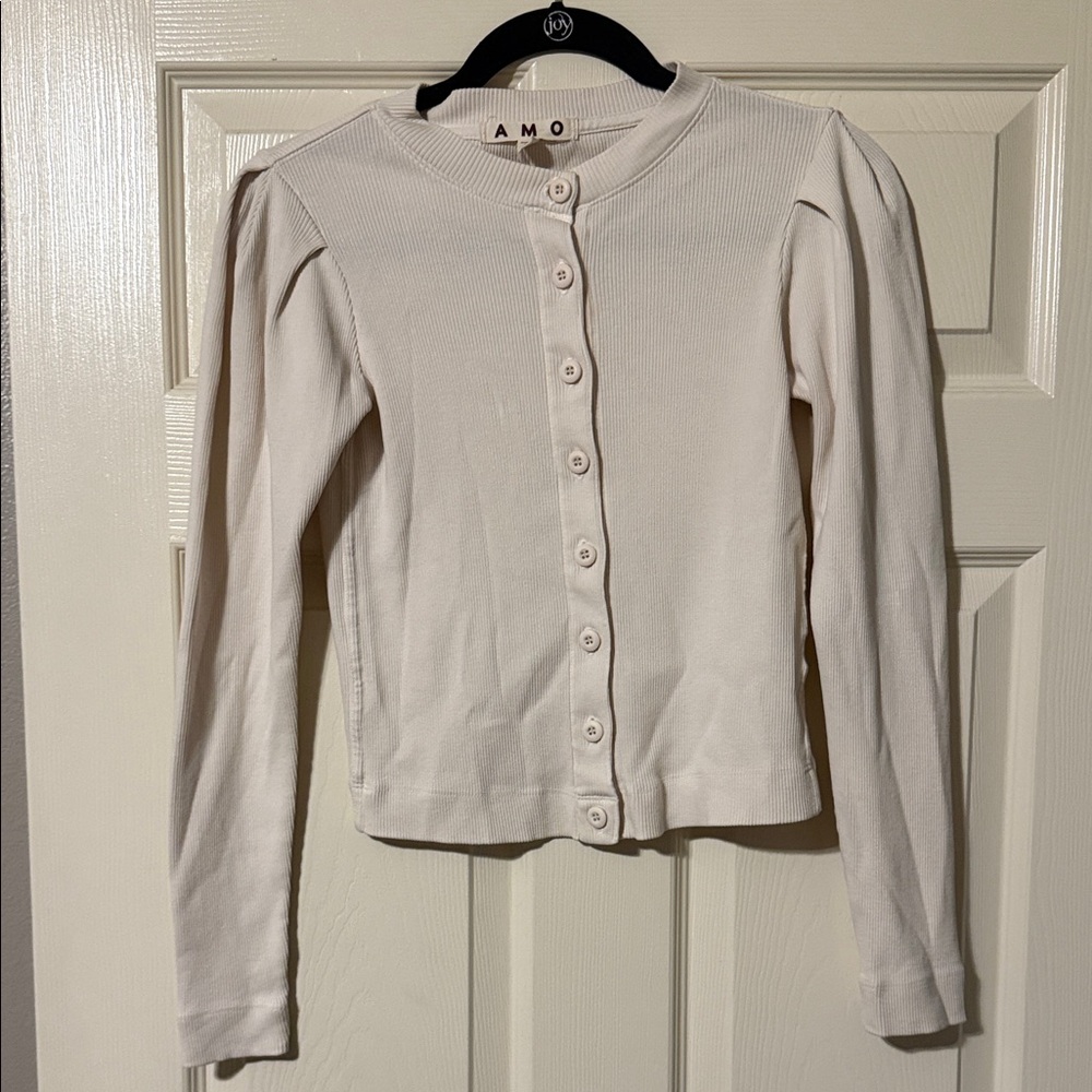 AMO Cream Button-Down Women's Top